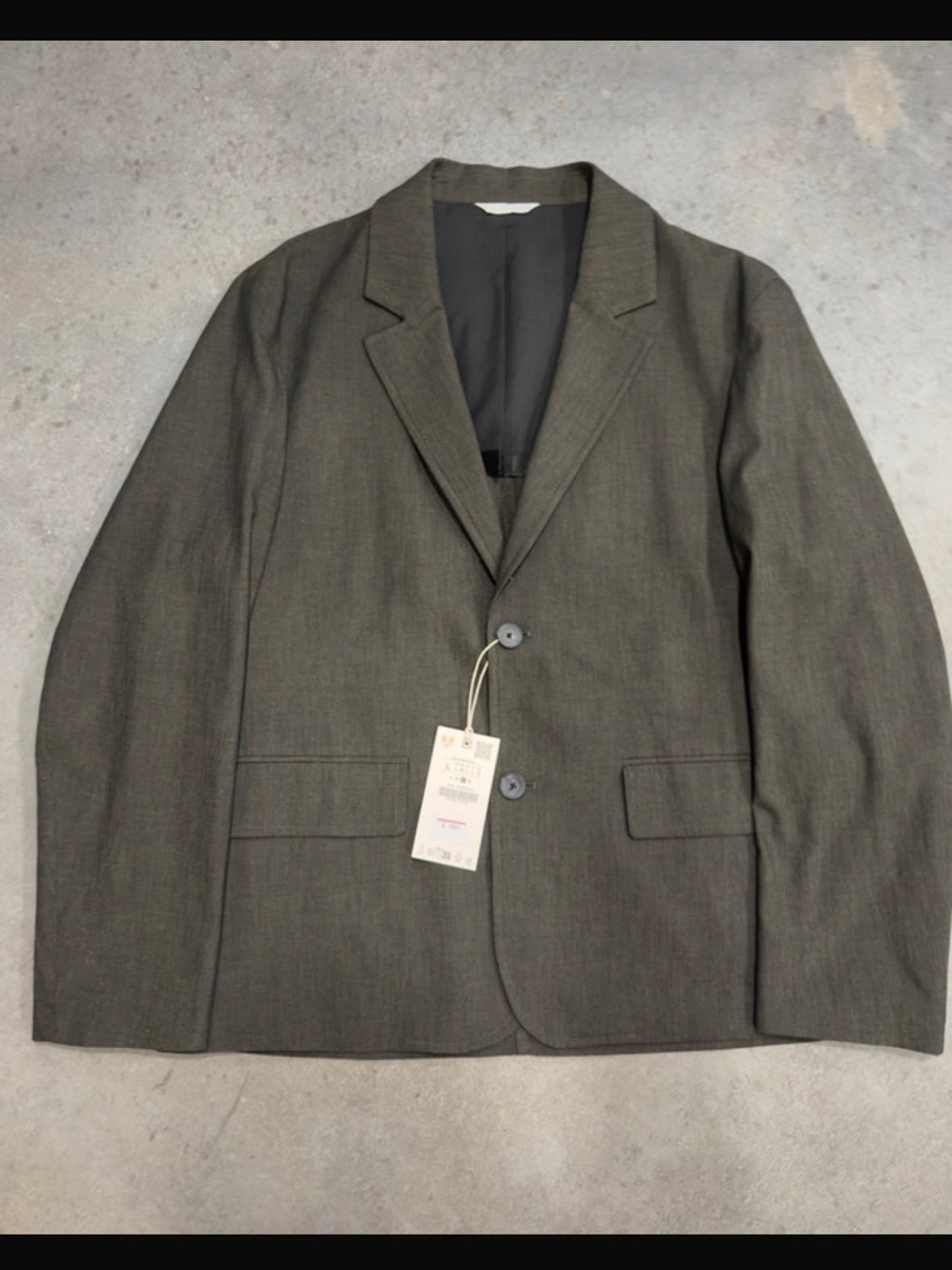 Zara Olive-Grey Tailored Sport Coat